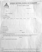 Retained sample form